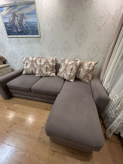 Диван раскладной . Стол стулия