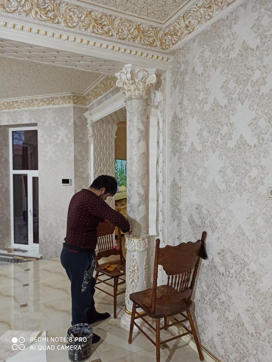 Malyarka шпакловка абой  краска гпсакардон тияга Хизмат тошкенга