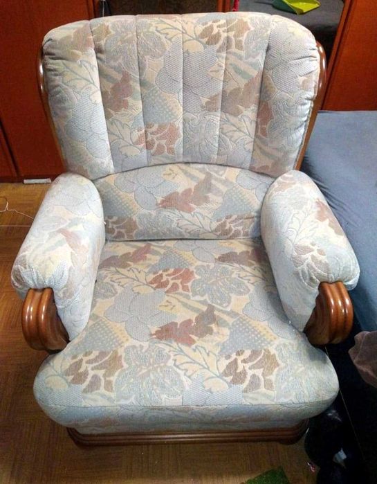 Set canapele 3+2+1 lemn masiv+catifea