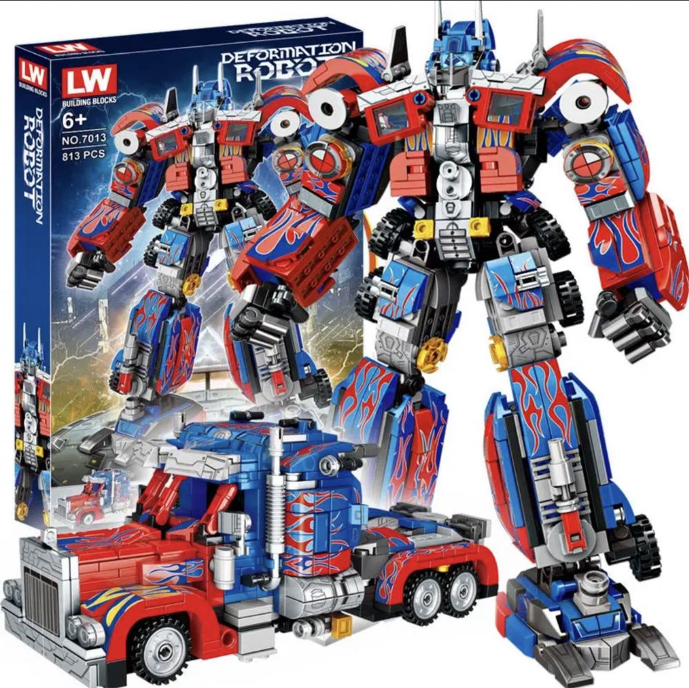 Robot transformers 2 in 1 -LEGO, seria de filme TRANSFORMERS 813 piese