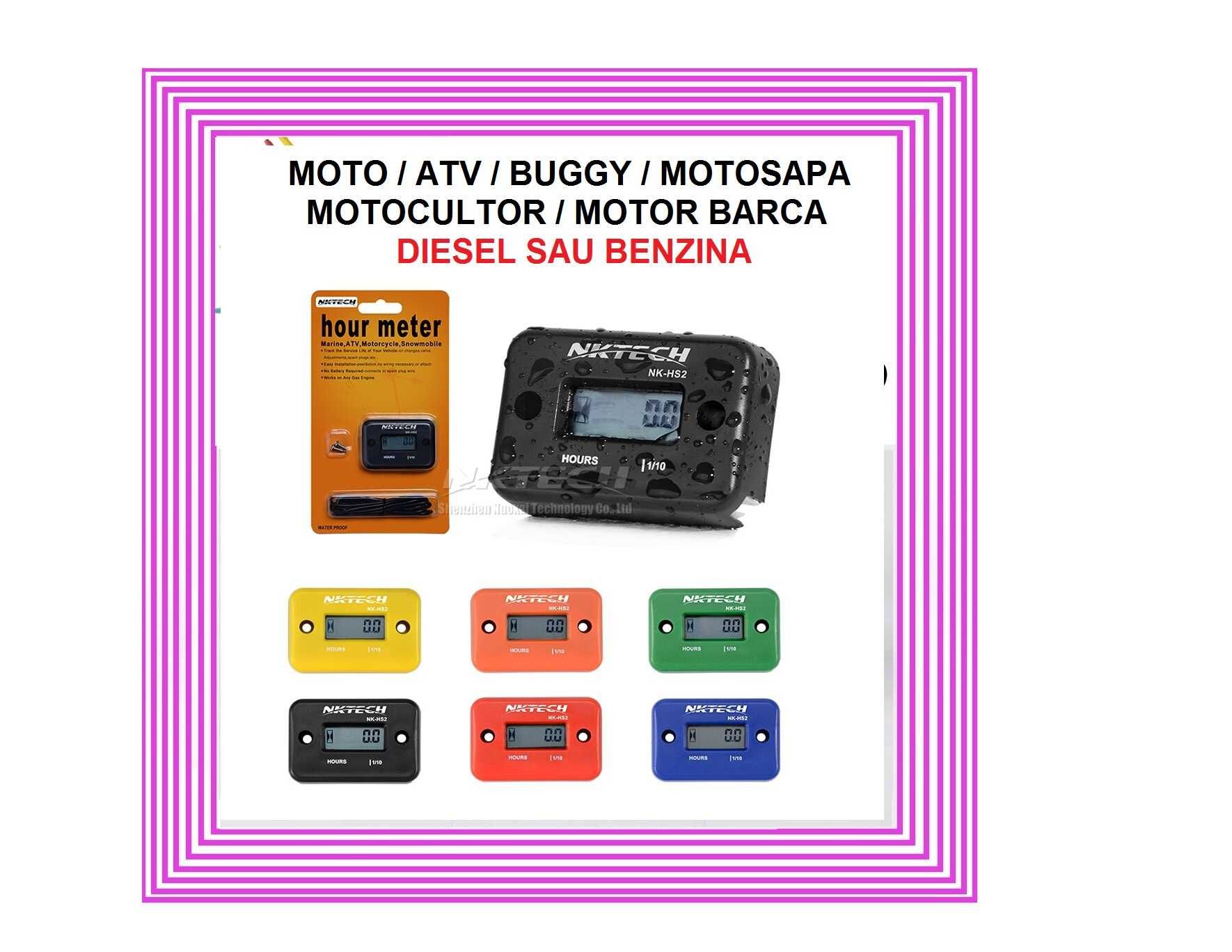 Contor ore functionare Indicator Ceas Motosapa Motocultor Moto Atv UTV