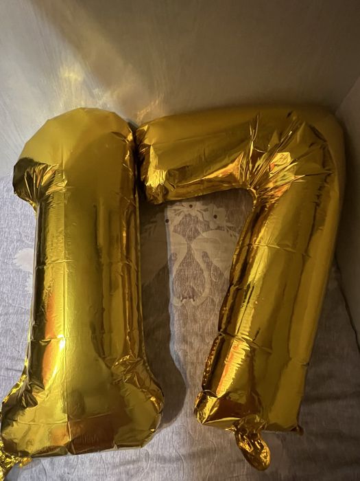 Шарики цифры 17 лет на др