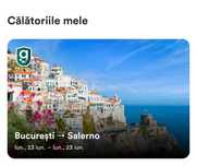 Vând bilet avion Bucuresti - Salerno