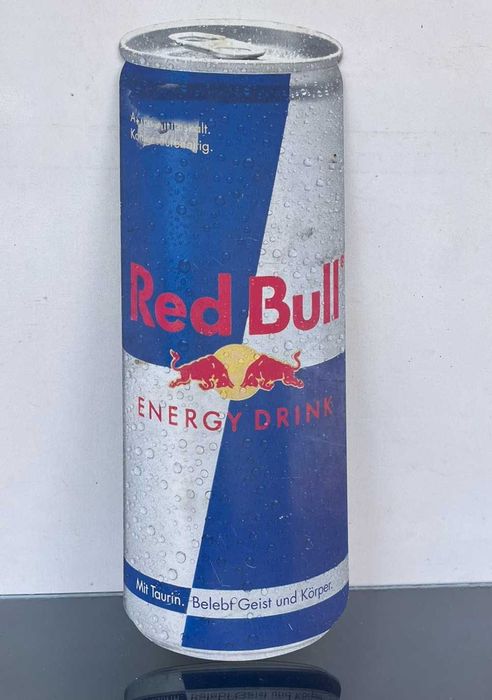 Reclama pe tabla de aluminiu - RED BULL Energy - Drink (50cm x18cm)