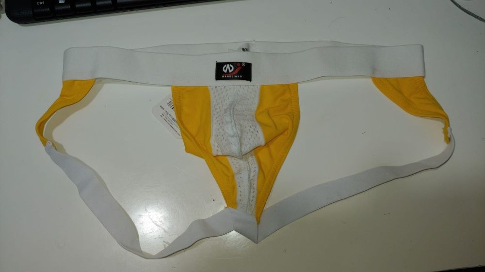 lenjerie barbati Jockstrap suspensor cu gaurele semitransparenta