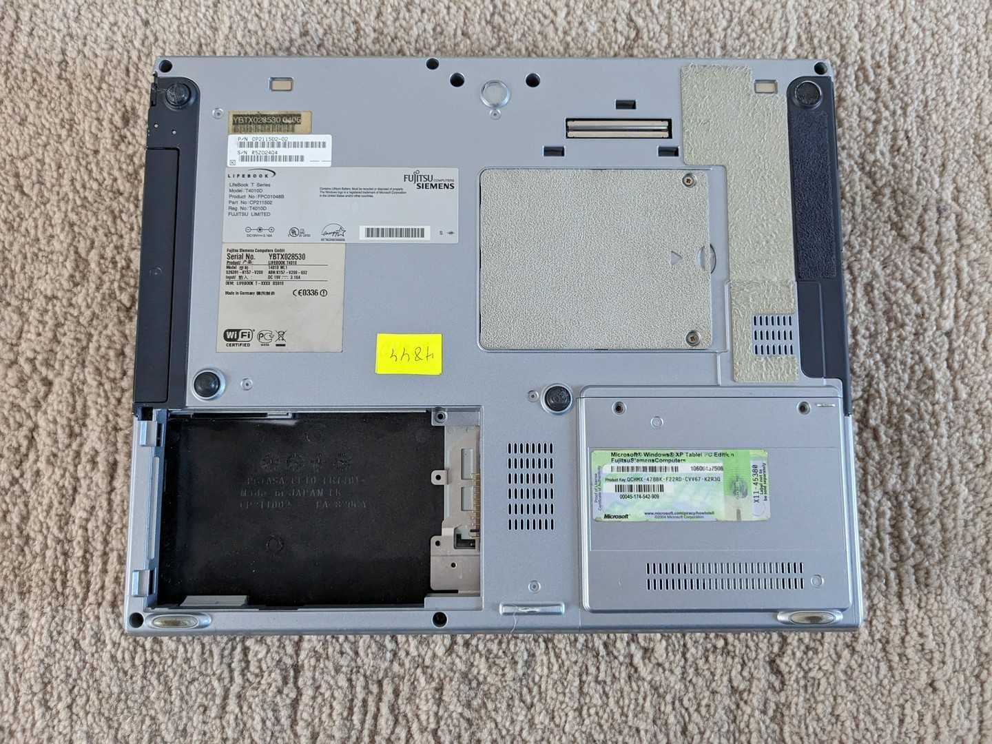Laptop vechi Fujitsu T4010 cu display rotativ si stylus
