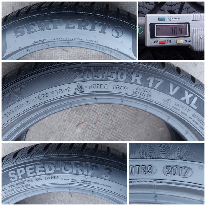 O bucată 205/50 R17 M+S iarnă - una Michelin Semperit