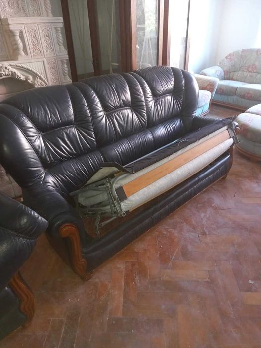 set canapea si fotolii de piele