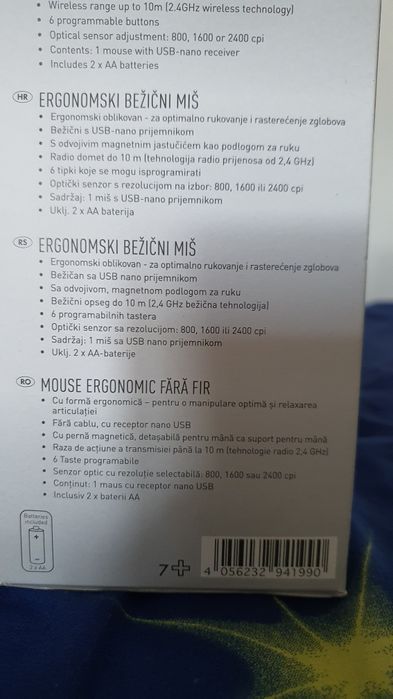 Mouse ergonomic wireless