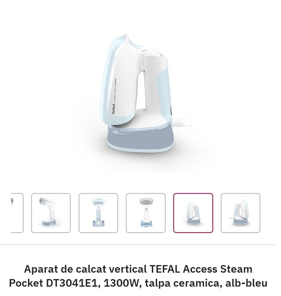 Aparat de calcat vertical TEFAL 1300W, fier de călcat vertical