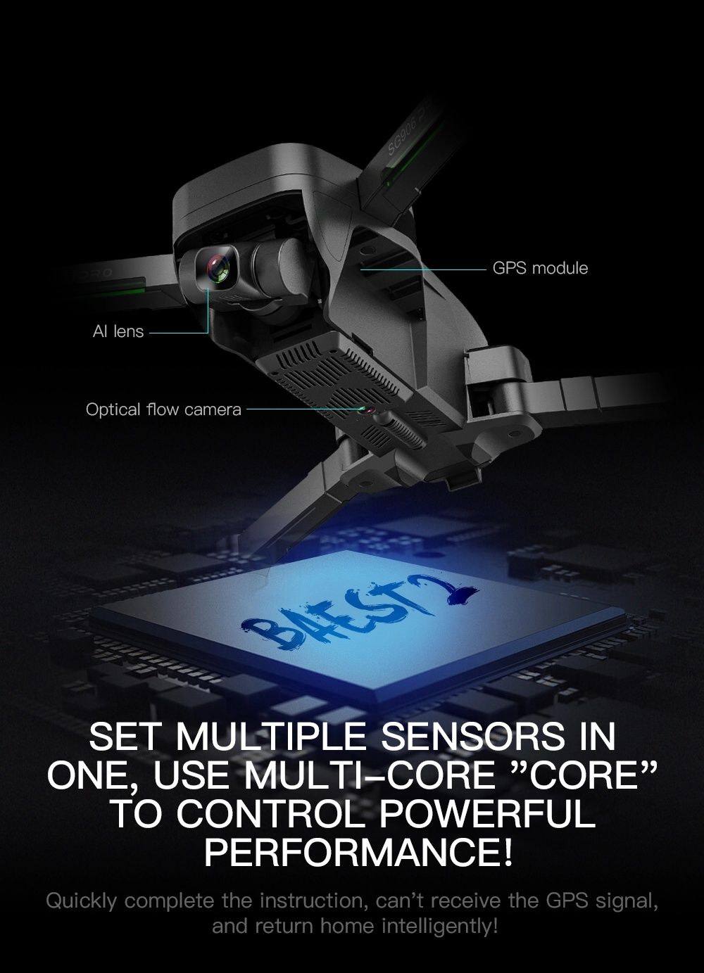 Dona profesionala 4K,5G,GPS/GLONASS,3AXE,GESTURI,Reintorcere,14MP,Noua