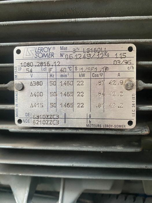 Motor trifazic de 22kw