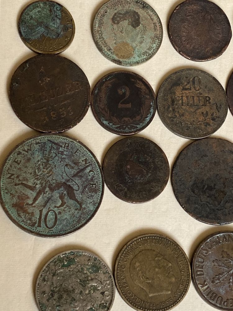Colectie monede foarte vechi 1851 1917 1952