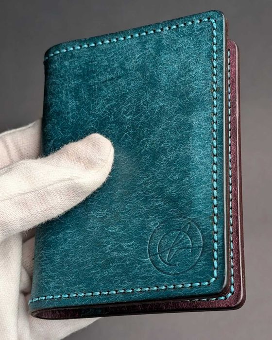 Portcard/Portofel lucrat manual cu piele Pueblo