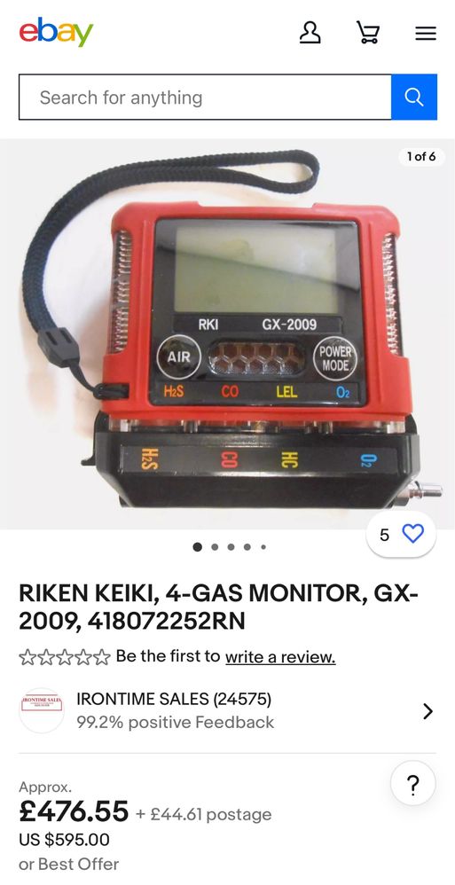 Detector Multi Gaz Riken Keiki GX 2009