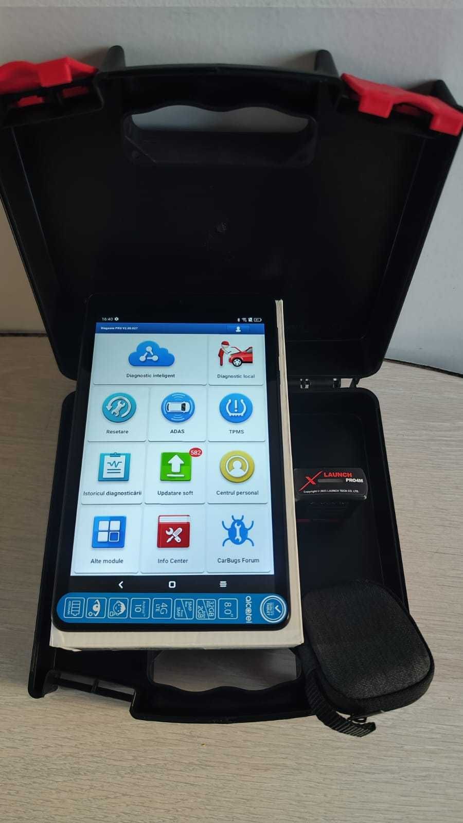 Kit tester diagnoza auto Launch+Tableta 41 functii speciale lb romana