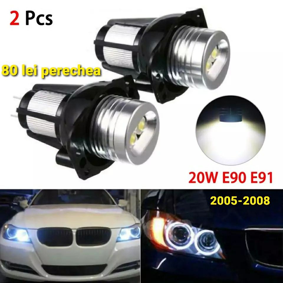 Led marker angel eyes BMW E60 E90 E53 E83 E39 E83 H8 set 2 bucati