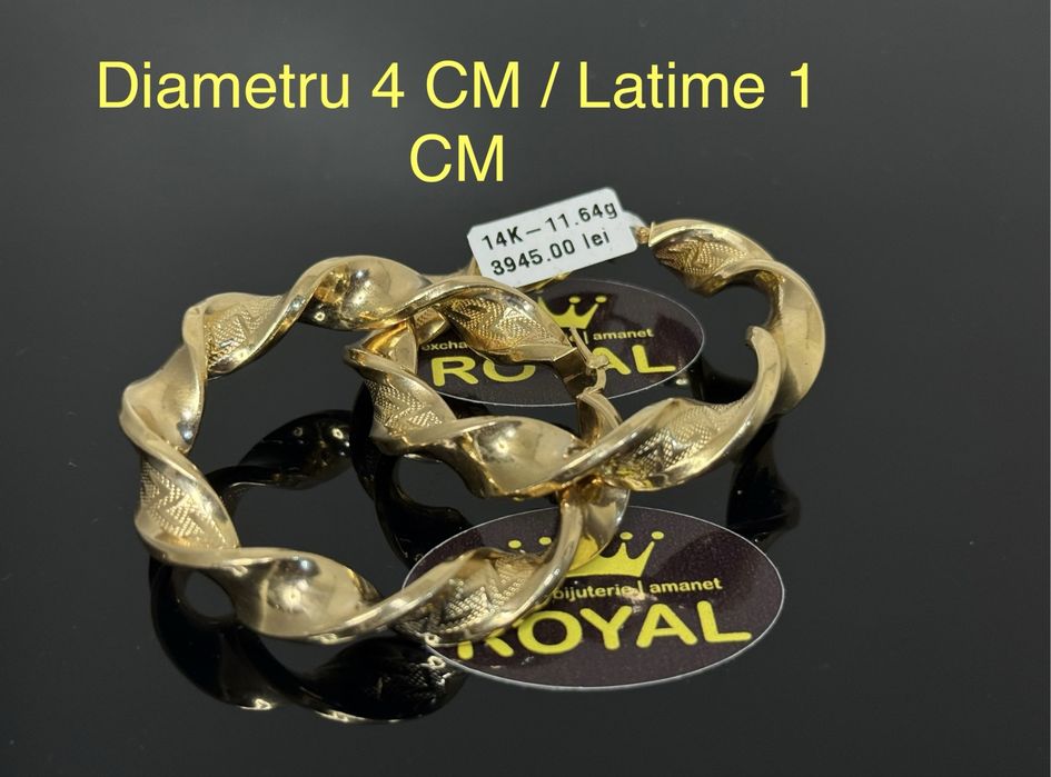 Bijuteria ROYAL : Cercei AUR 14K / 11.64 GR