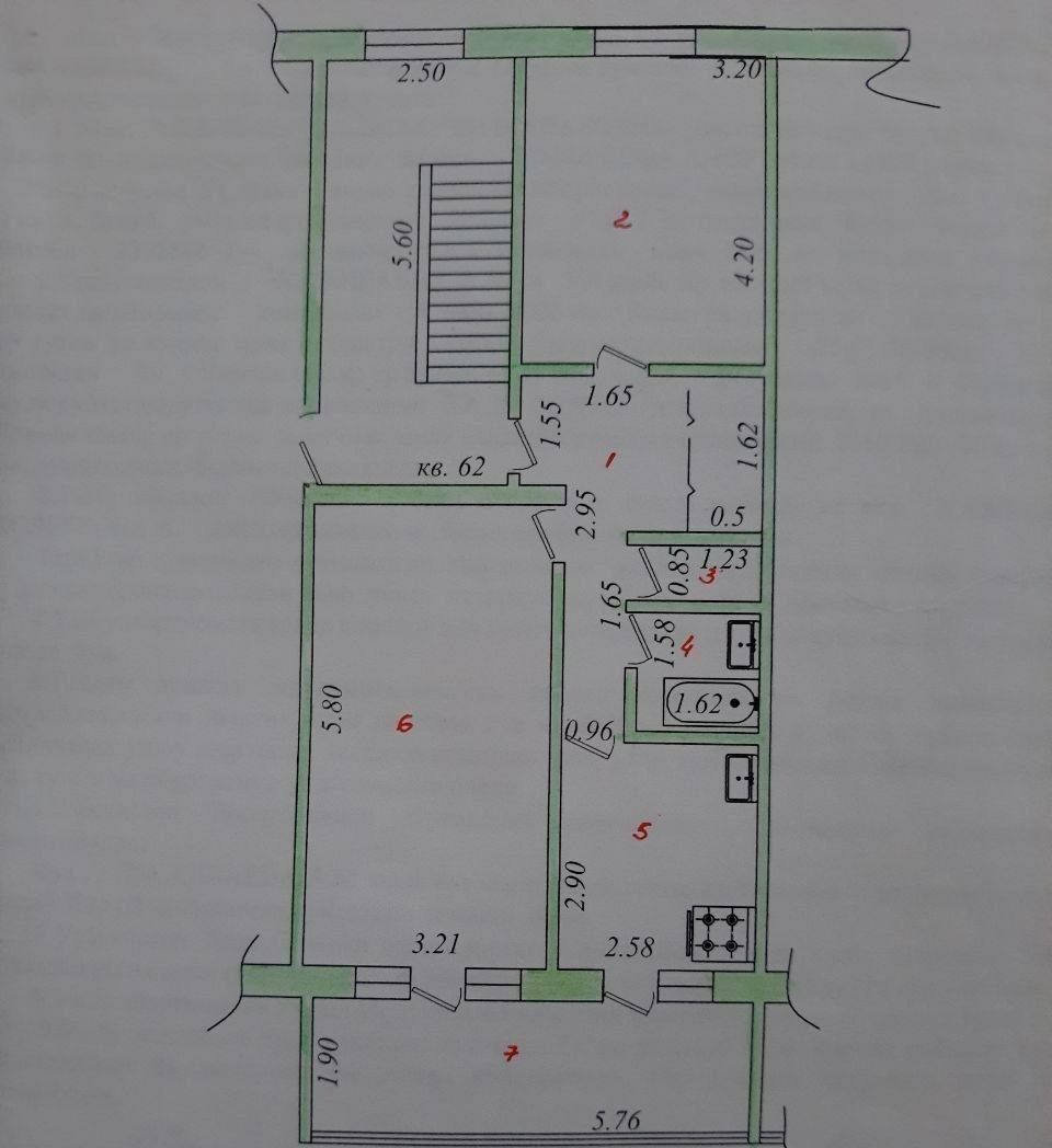 СРОЧНО ПРОДАЕТСЯ Чирчик ш. 3 м/н 2х/2/4 янги планировка 64 м²