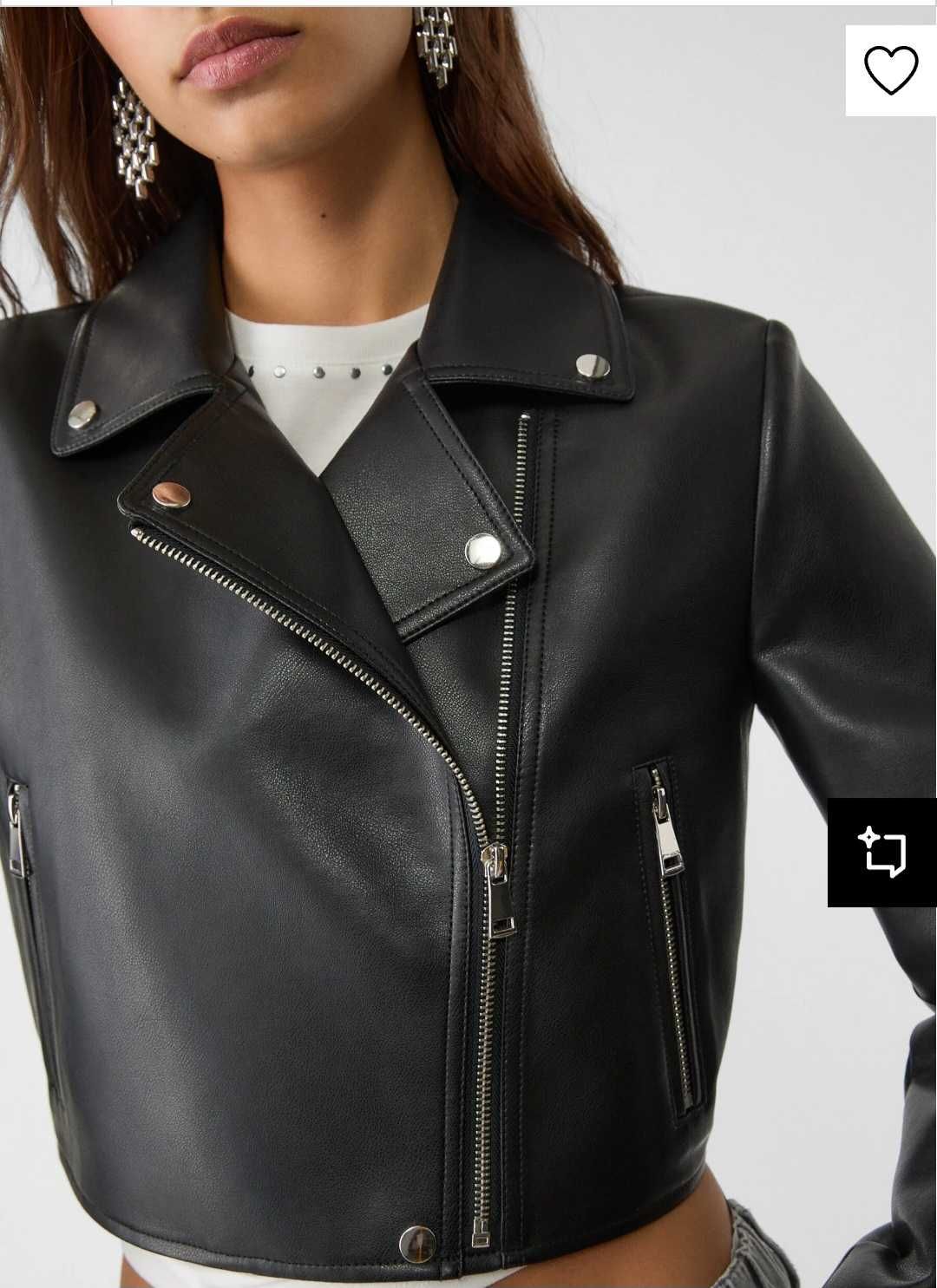 Яке Stradivarius, изкуствена кожа размер S, limited edition