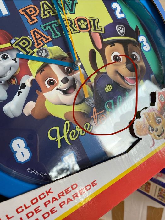 Комплект Пес Петрул - стенен часовник и настолна лампа, Paw Patrol