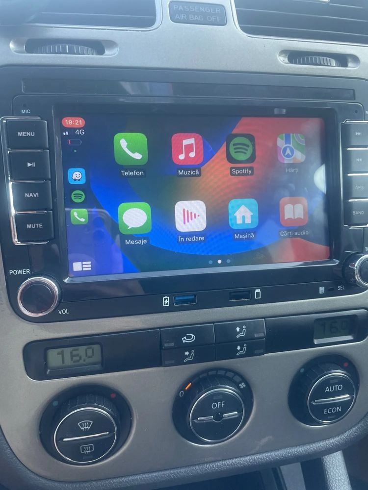 Navigatie Carplay 2GB Ram Vw Golf Passat Skoda Octavia Seat Leon