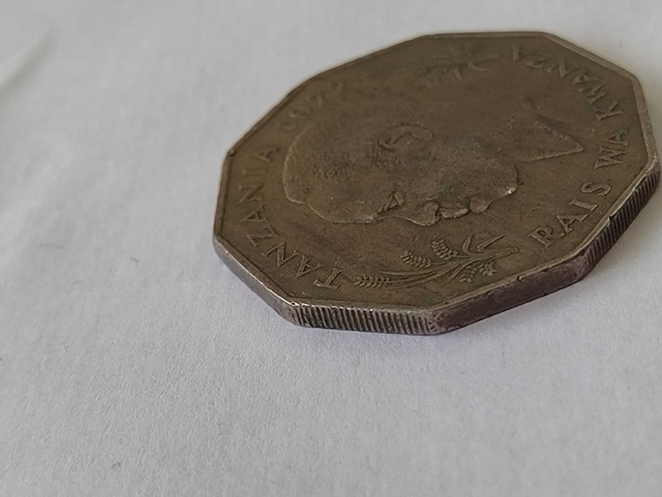 Оригинална монета Tanzania 5 Shilingi от 1972
