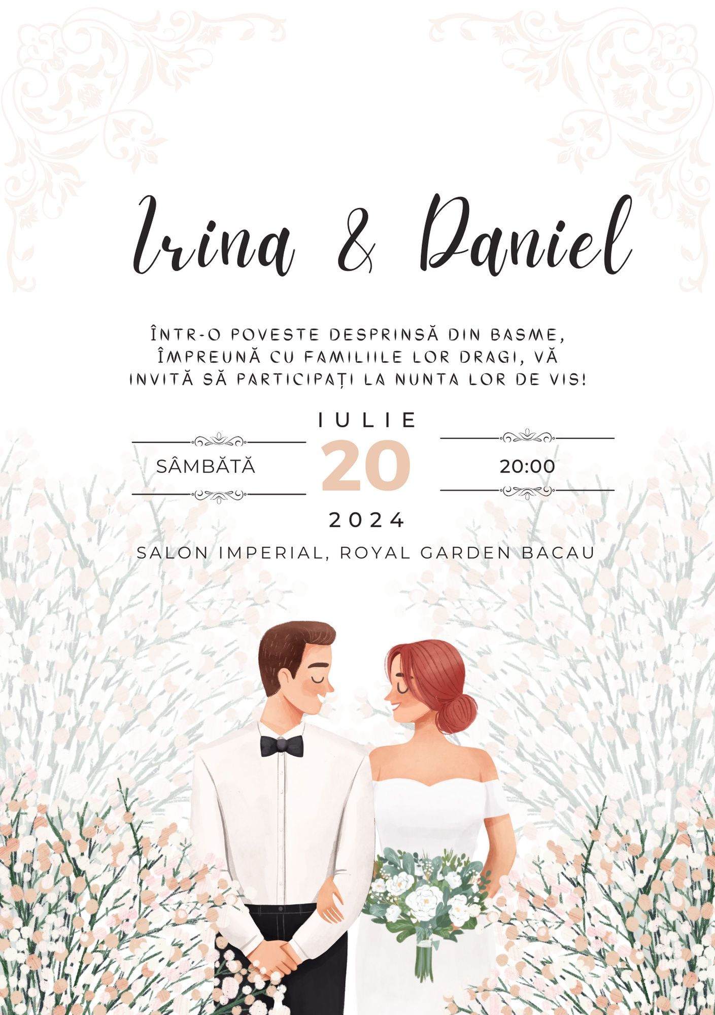 Invitații digitale evenimente (nunta/botez/petreceri/majorate)