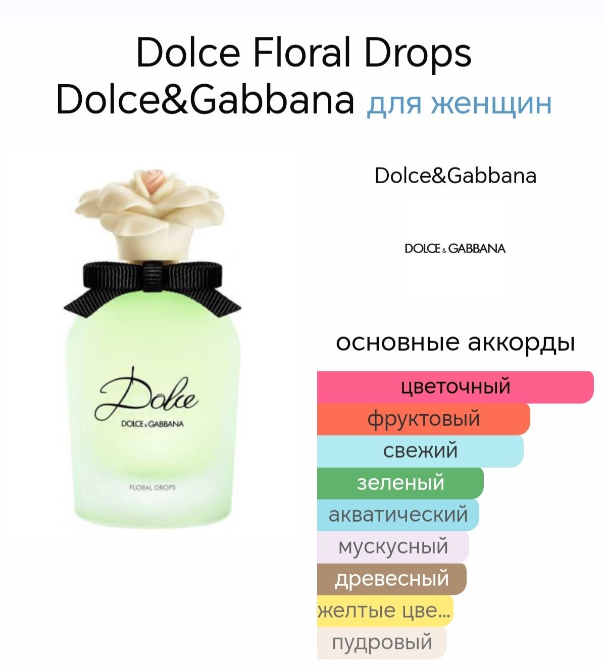 D&G Floral Drops аромат для женщин, остаток 25 мл от 30