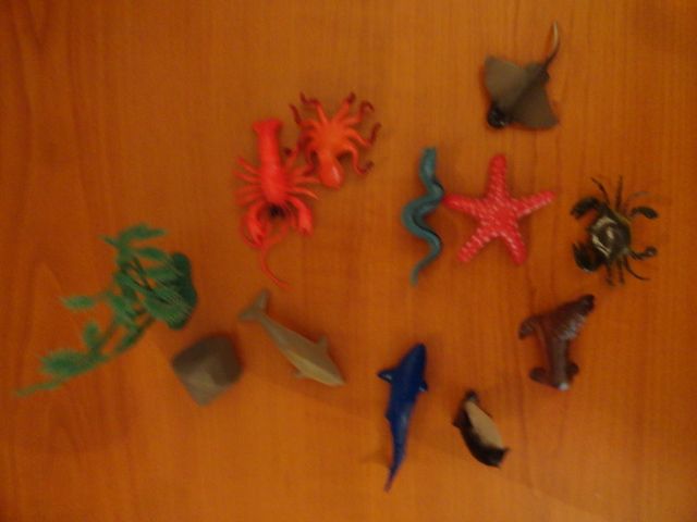 Set 10 minifigurine plastic animale marine si oceanice