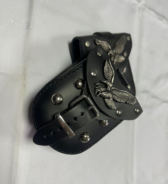 НОВИ допълнителни чанти от естествена кожа за куфар за мотор / чопър