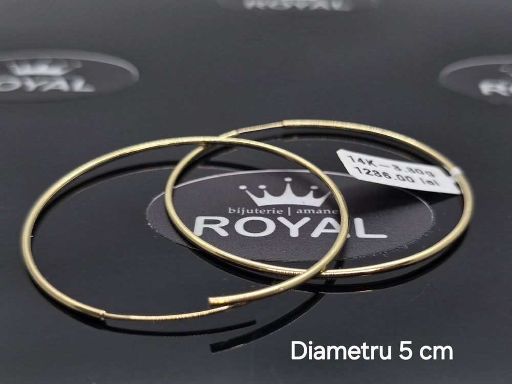 Bijuteria Royal: Cercei aur 14k/3.30 gr