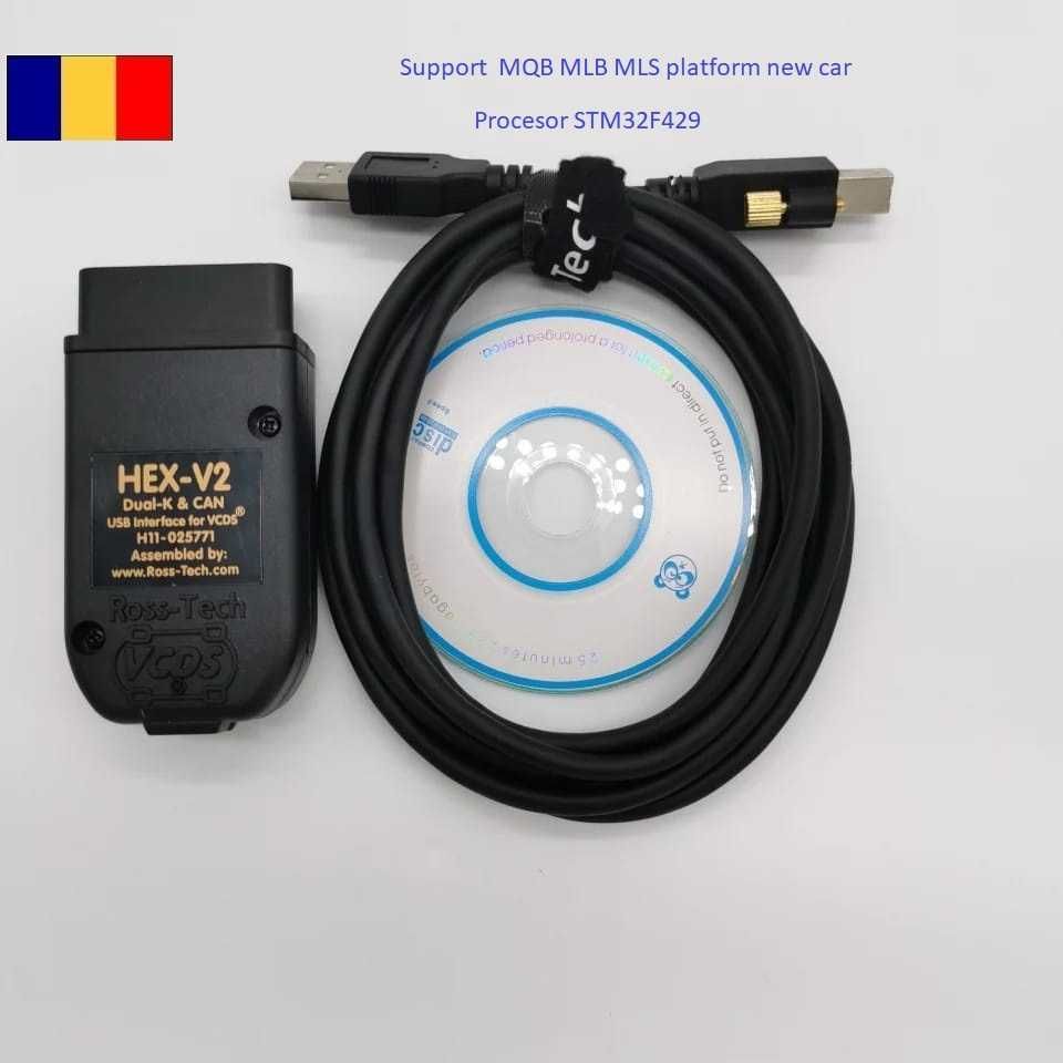 Interfata Tester Vcds 23.3 Hex V2 Real  ARM STM32F429 VAG COM nou 2024