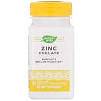 Хелат цинка, Zinc Chelate, Nature's Way, 30 мг, 100 капсул