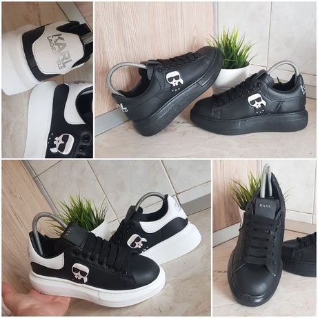 Adidasi Sneakers Karl Lagerfeld Negru Complet Negru+Alb Marimi 37,38