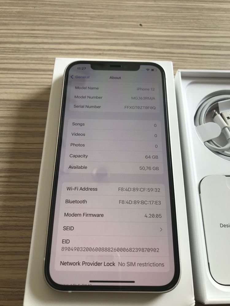 iPhone 12 alb 64GB *Liber retea * Full box