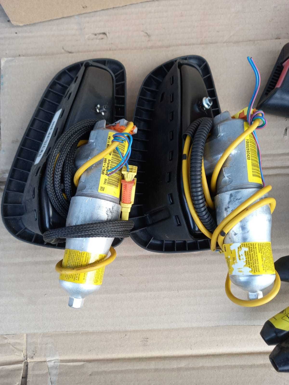 Opel Astra G, Corsa C, set 2 centuri pirotehnice, airbag uri scaune