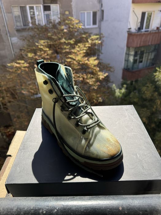 Scotch & Soda,Боти Abbasi с шарка тип батик, Бледозелен, прозрачен, 41