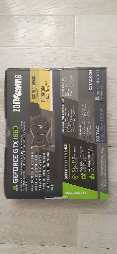 Видеокарта zotac gaming 1650 gtx 4 gb