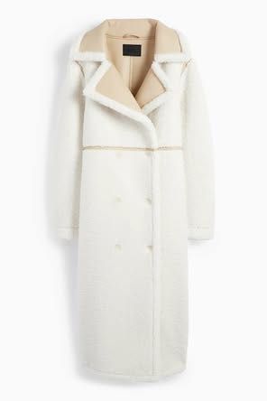 Palton din piele shearling falsă C&A