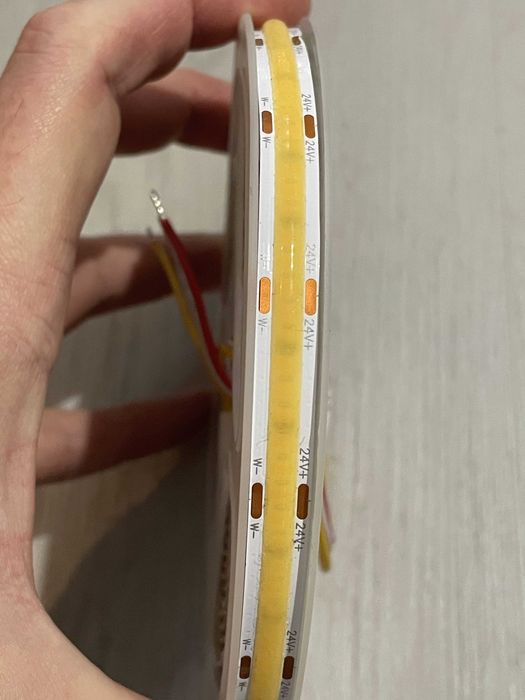 Banda LED COB CCT fff luminoasa 5m 24V 608LED/m Alb Variabil