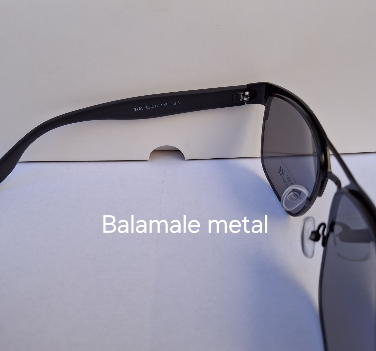 Ochelari de soare Hugo Boss negru metal