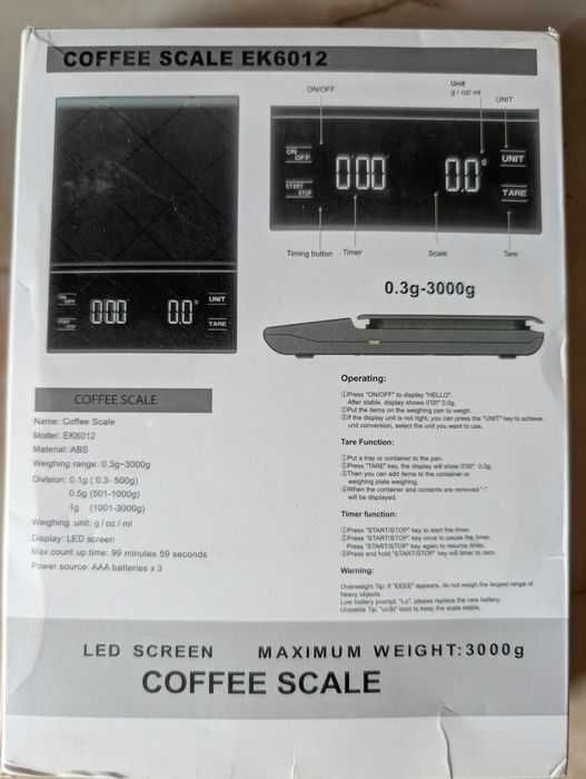 Cantar de precizie cafea sau bijuterii EK 6012