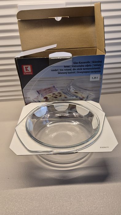 Vas rotund din sticla termorezistenta 1.25 l