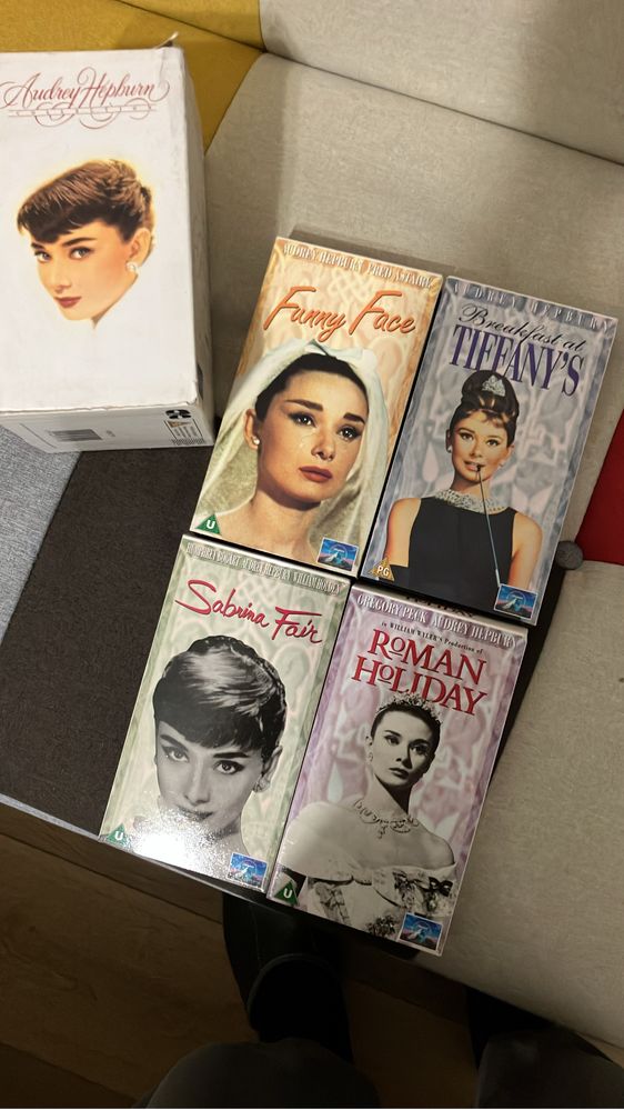 Colectie video VHS 4 casete Audrey Hepburn