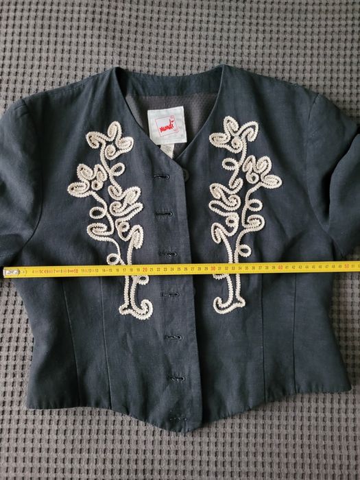 Sacou vintage din in cu broderie