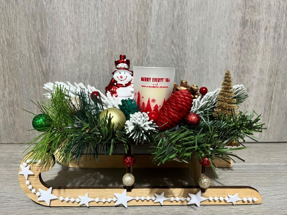 Decoratiune de Craciun cu lumanare