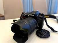 Nikon D7100 + Обектив 18-105, чанта, батерия и зарядно