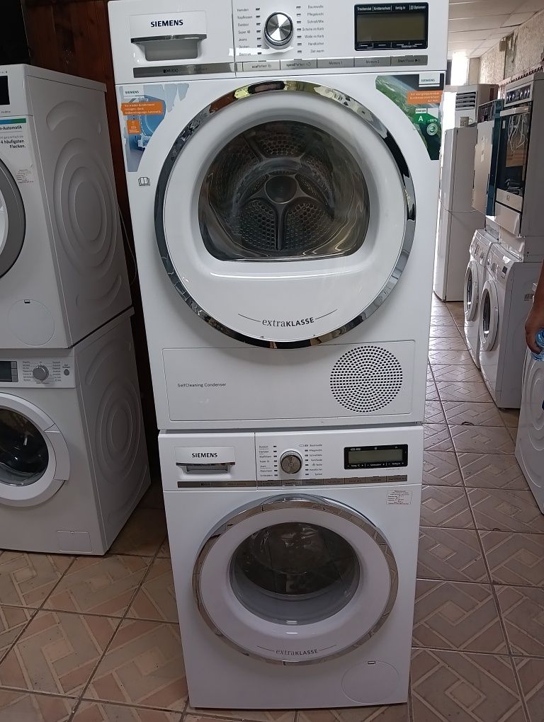 Комплект пералня и сушилня с термопомпа Siemens IQ 890 2годиниГаранция