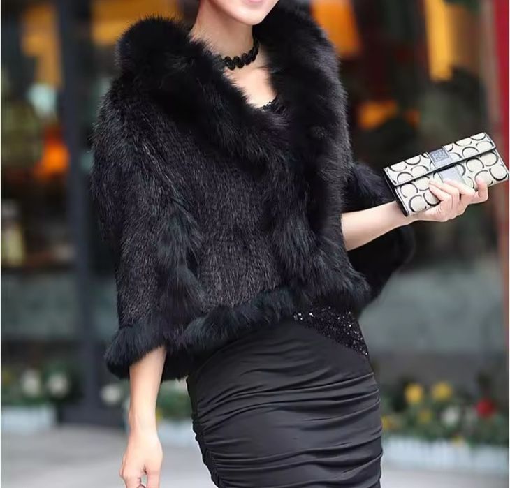 Дамско палто от плетена норка